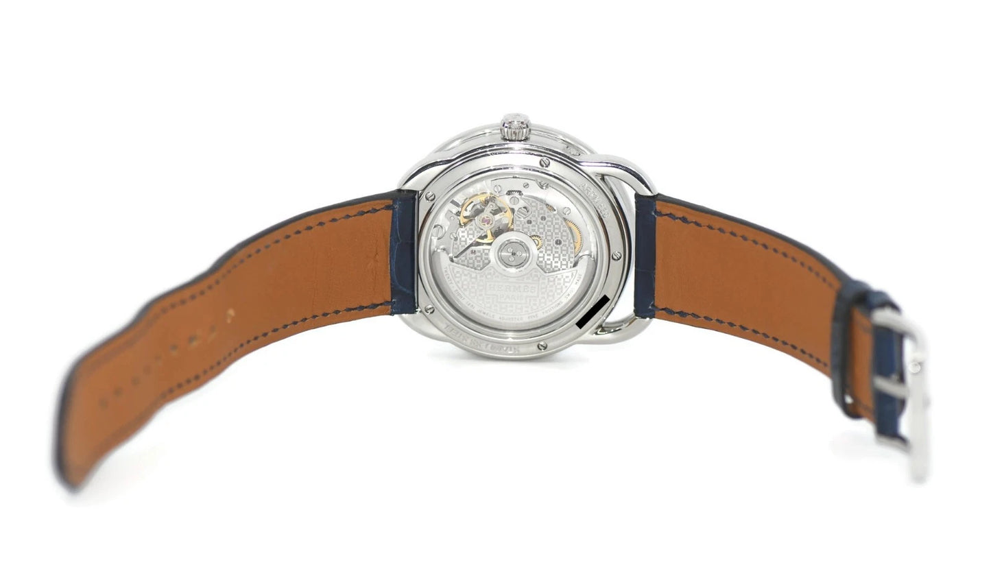 Hermes Arceau Lune Diamond Stainless Steel Watch AR7M.530