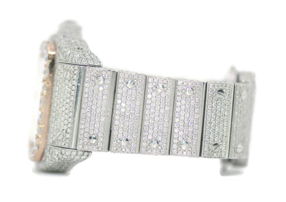 Cartier Santos Large Diamond Stainless Steel Watch W20073X8
