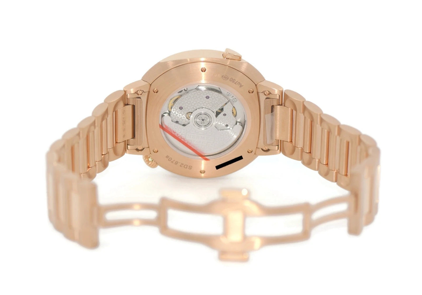 Hermes Cut Le Temps Suspendu 18K Rose Gold Watch SD2.870A