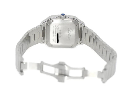 Cartier Santos Medium Diamond Stainless Steel Watch W4SA0005