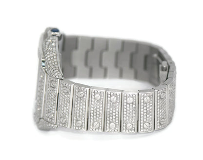 Cartier Santos Large Diamond Stainless Steel Watch WSSA0018