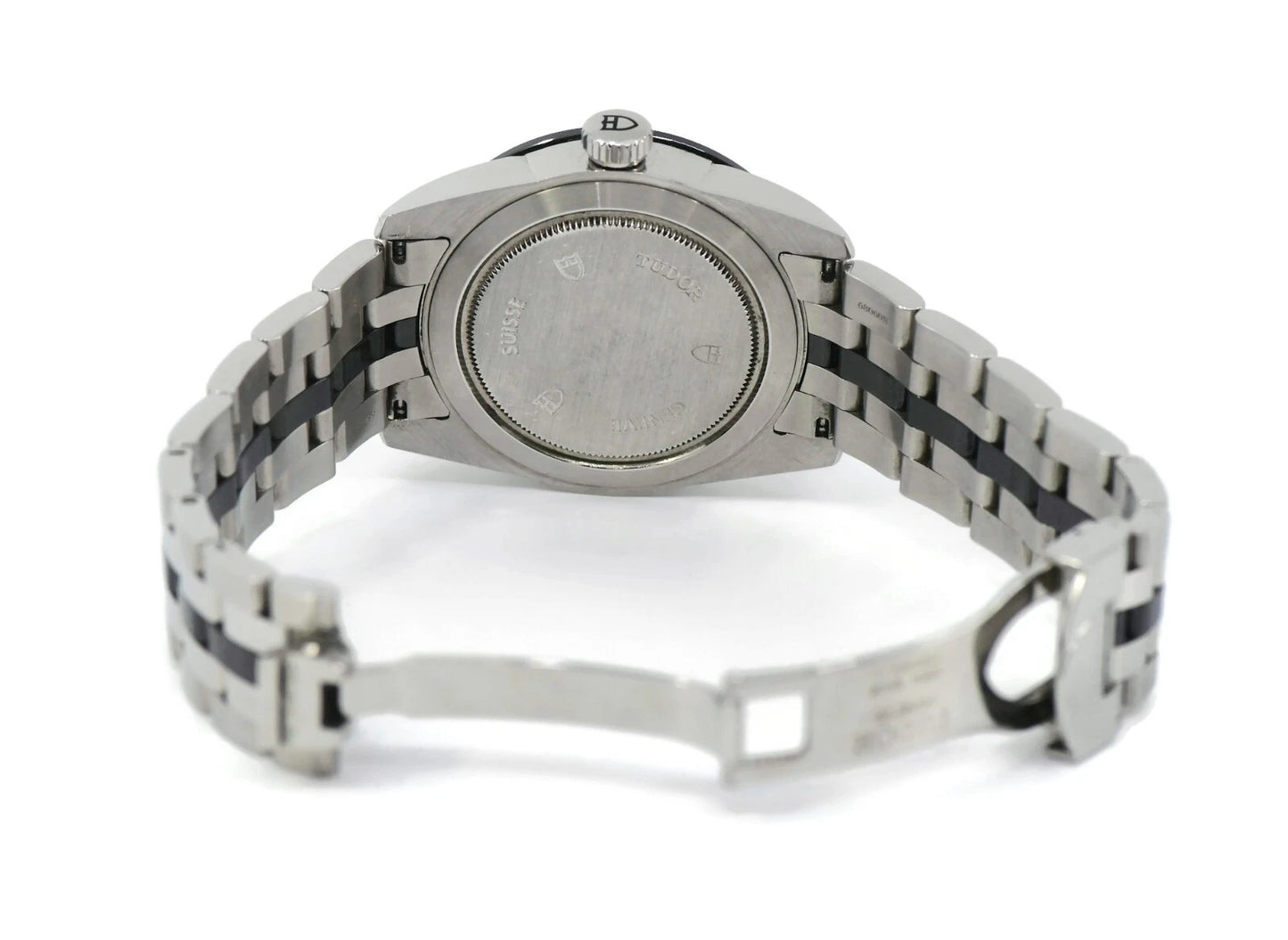 Tudor Glamour Day-Date Diamond Stainless Steel Watch 56010N