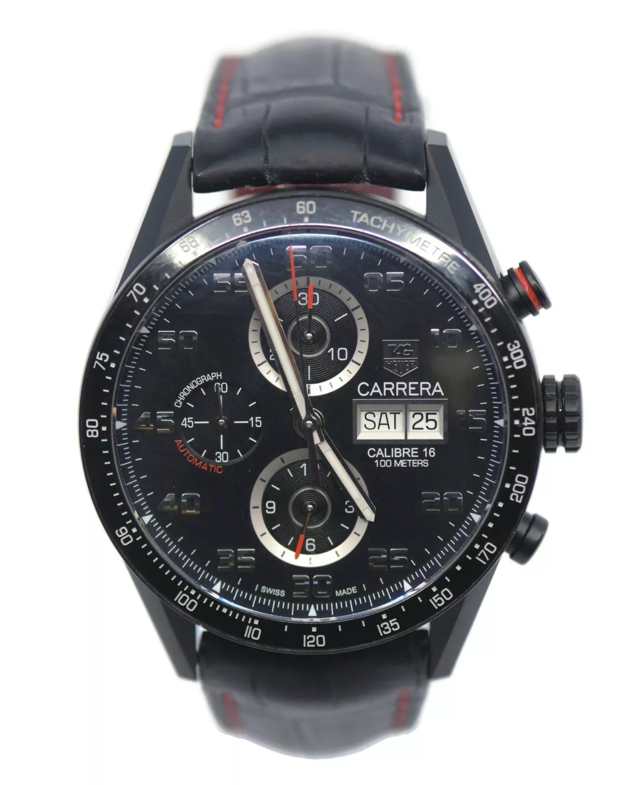 Tag Heuer Carrera Chronograph Black Titanium Watch CV2A81