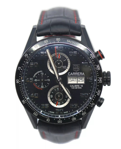 Tag Heuer Carrera Chronograph Black Titanium Watch CV2A81