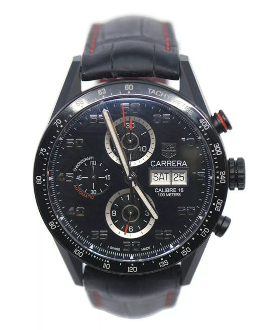Tag Heuer Carrera Chronograph Black Titanium Watch CV2A81