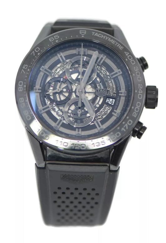 Tag Heuer Carrera Calibre 01 Black Ceramic Watch CAR2A90