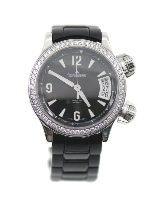 Jaeger LeCoultre Master Compressor Diamond Stainless Steel Watch 148.8.37