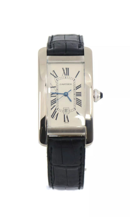 Cartier Tank Americaine Midsize 18K White Gold Watch 1726