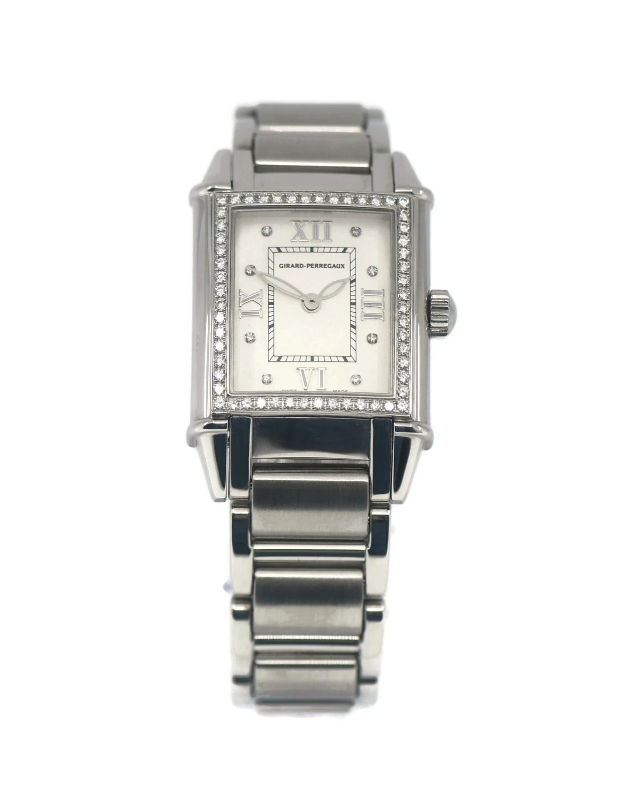 Girard Perregaux Vintage Diamond Stainless Steel Watch 2574