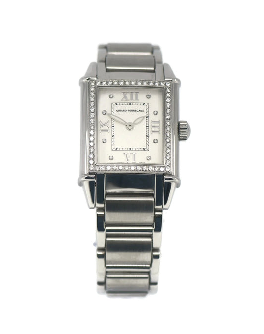 Girard Perregaux Vintage Diamond Stainless Steel Watch 2574