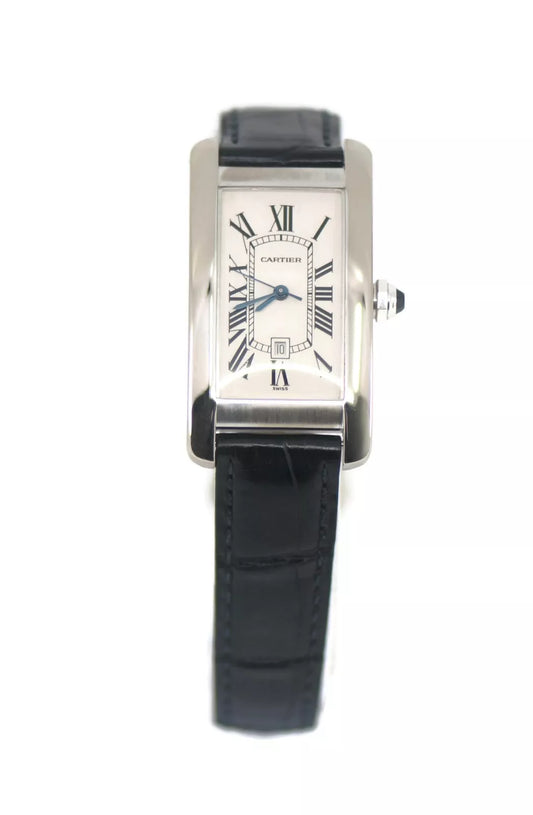 Cartier Tank Americaine Midsize 18K White Gold Watch 1726