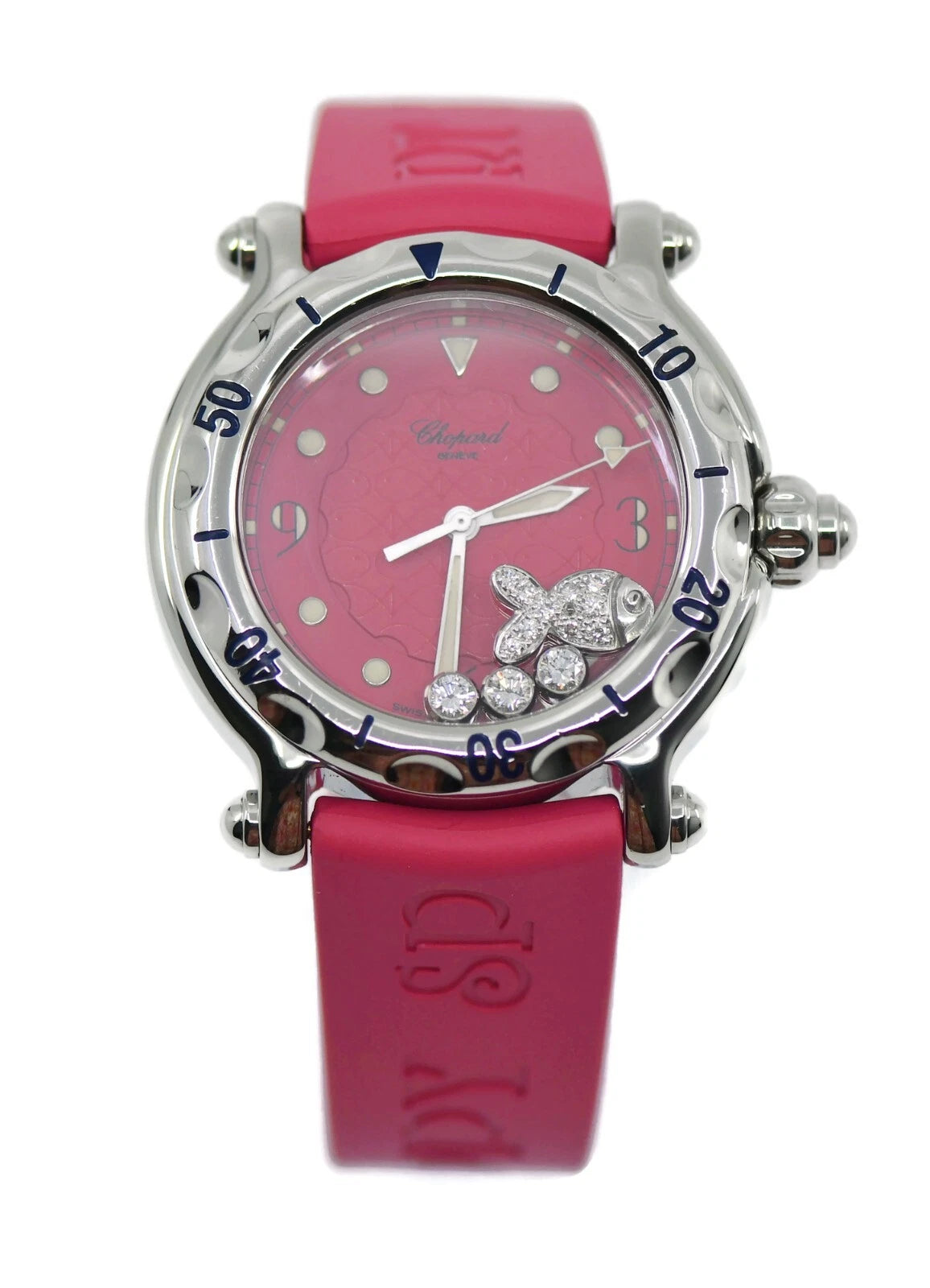 Chopard Happy Fish Diamond Stainless Steel Watch 8347