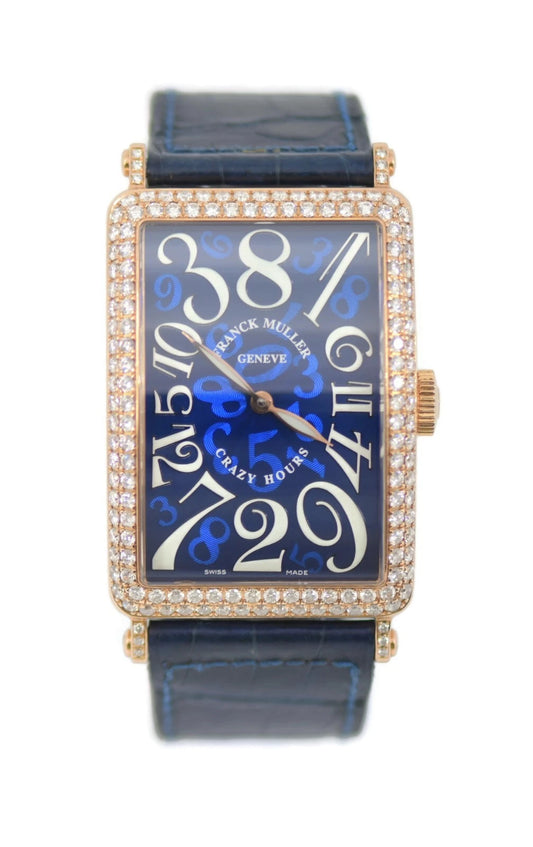Franck Muller Crazy Hours Diamond 18K Rose Gold Watch 1200