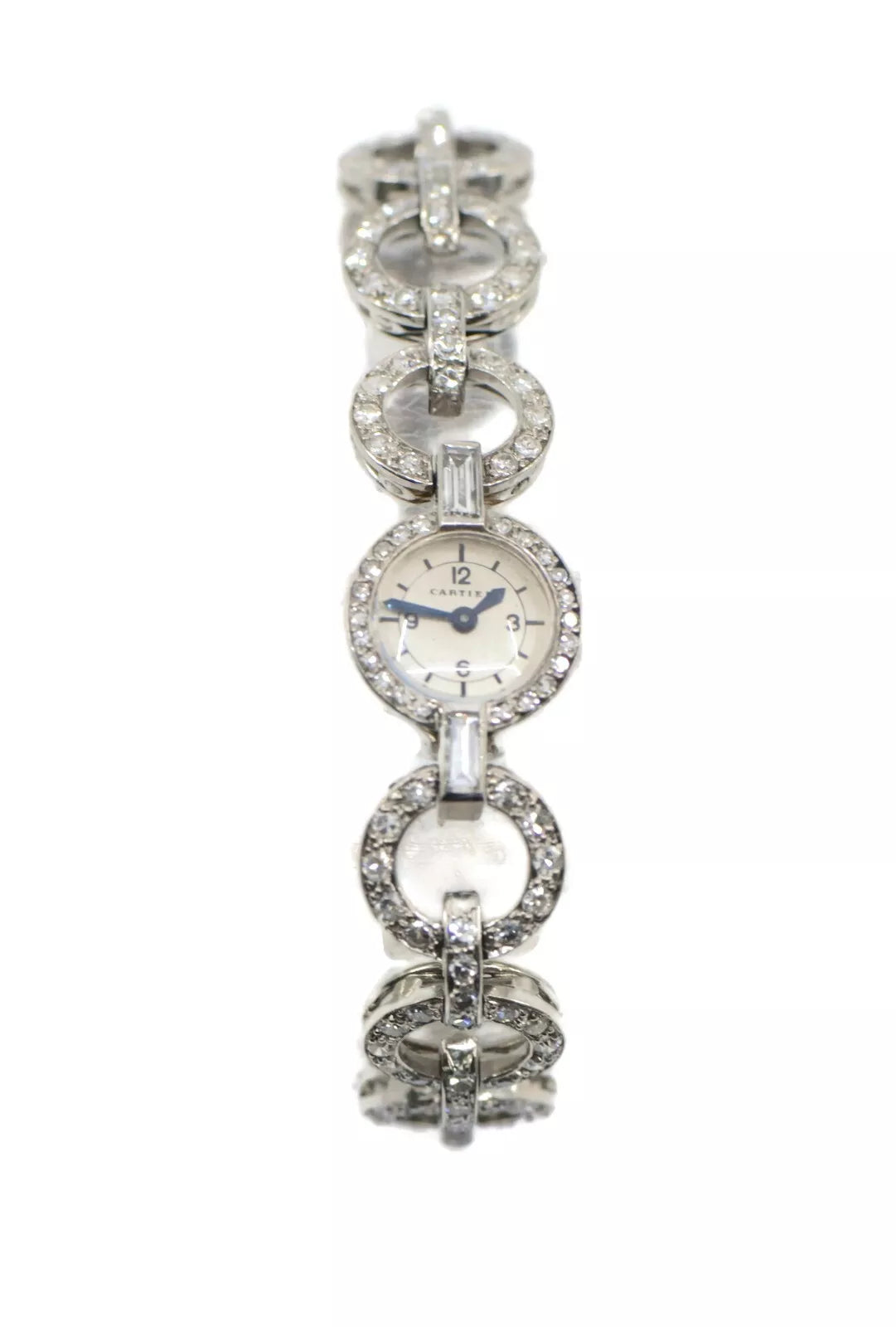 Cartier Vintage Diamond Platinum Watch
