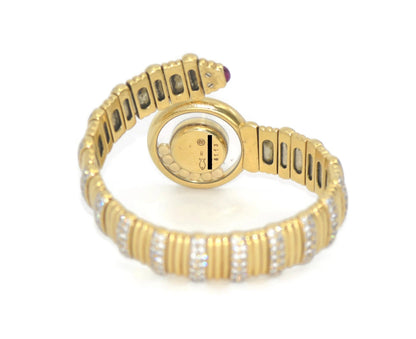 Chopard Happy Diamonds Snake 18K Yellow Gold Watch 4113
