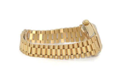 Rolex Datejust Mirror Dial Diamond 18K Yellow Gold Watch 69238