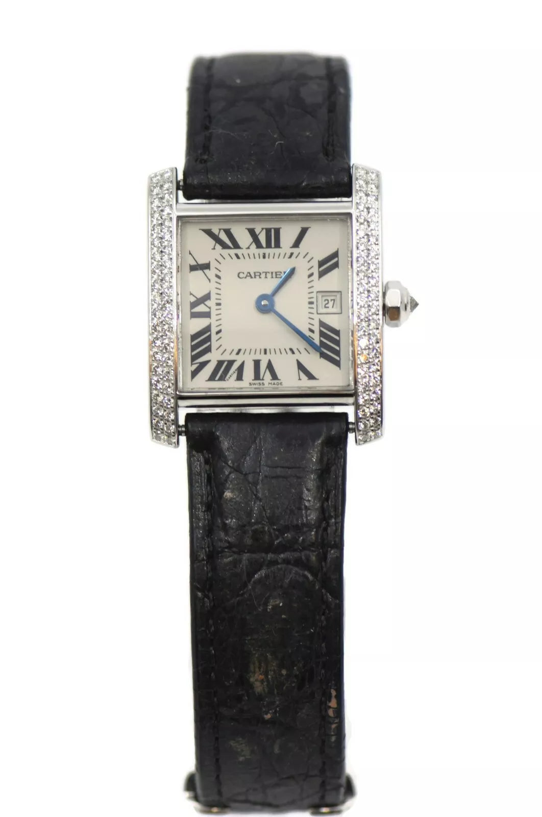 Cartier Tank Francaise Diamond 18K White Gold Watch 2491