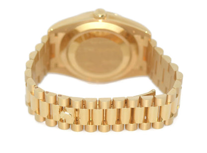 Rolex Day Date Baguette Diamond 18K Yellow Gold Watch 228238