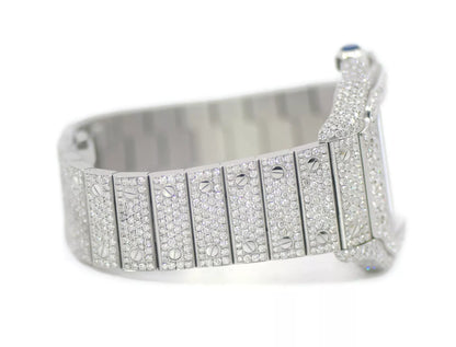 Cartier Santos Large Diamond Stainless Steel Watch WSSA0018