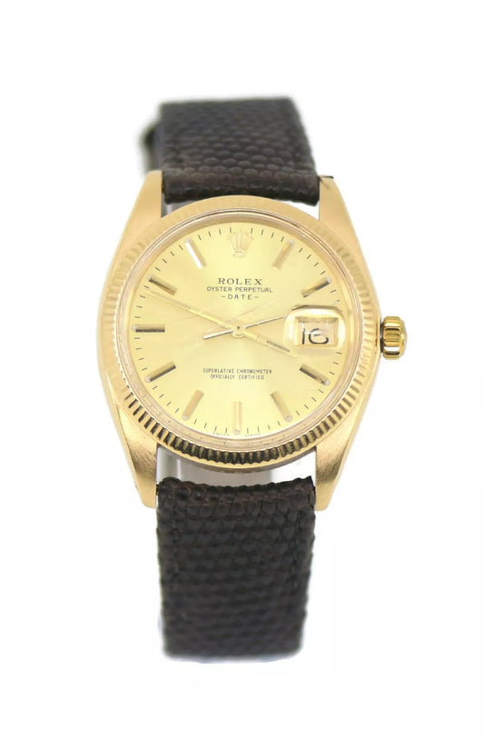 Rolex Oyster Perpetual Date 18K Yellow Gold Watch 1503