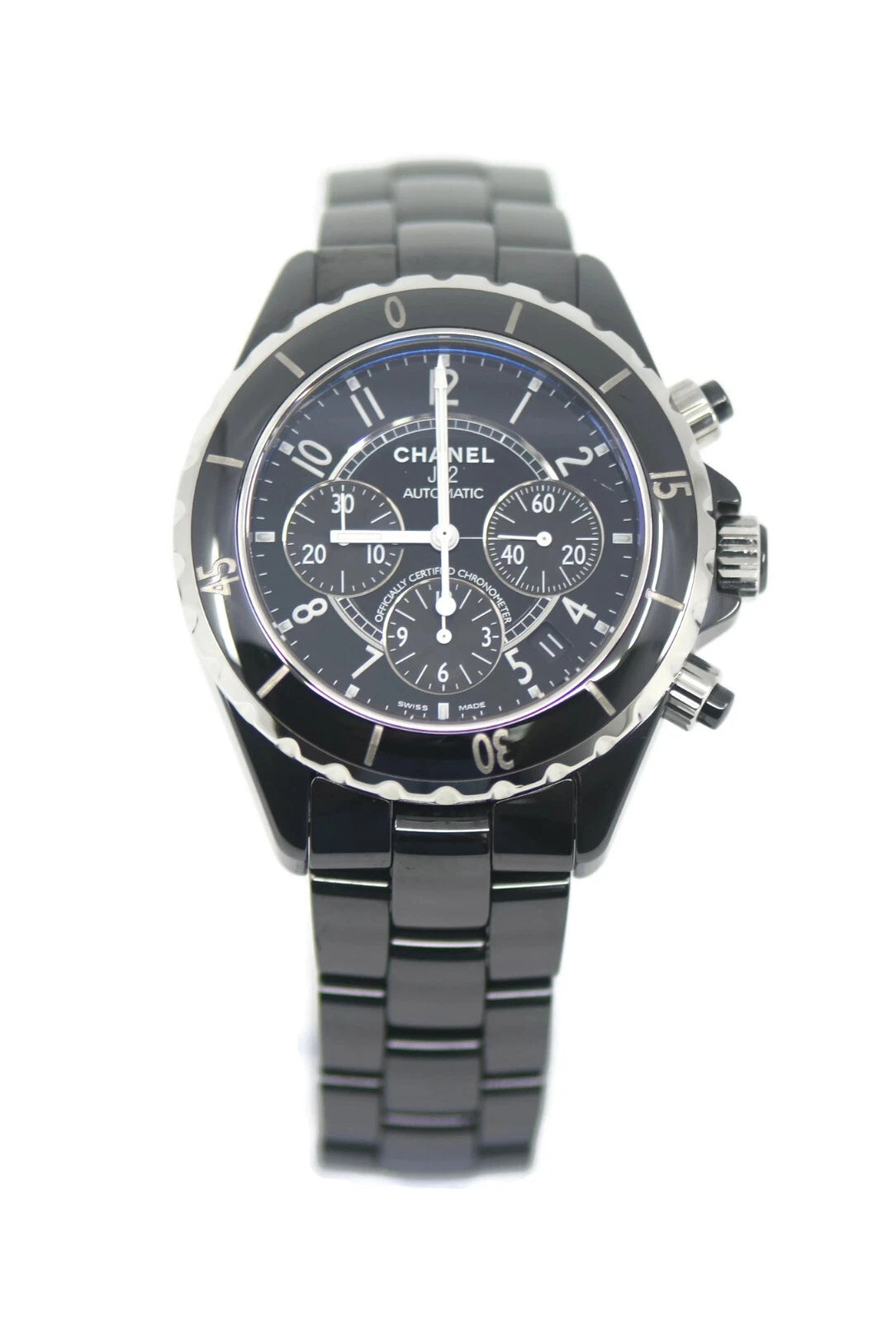Chanel J12 Chronograph Black Ceramic Watch H0940