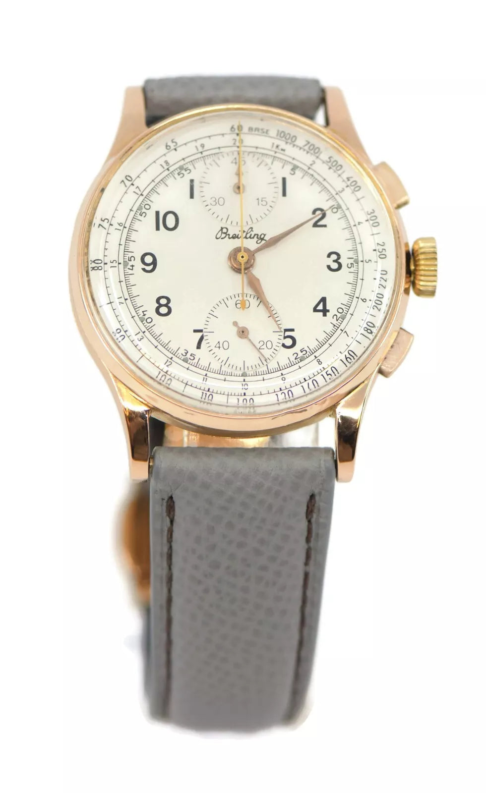 Breitling Vintage Chronograph 18K Rose Gold Watch 289