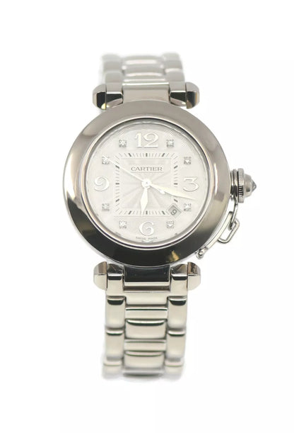 Cartier Pasha Diamond 18K White Gold Watch 2398