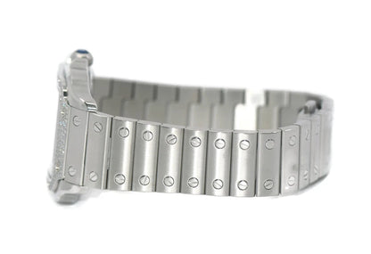 Cartier Santos Medium Diamond Stainless Steel Watch W4SA0005