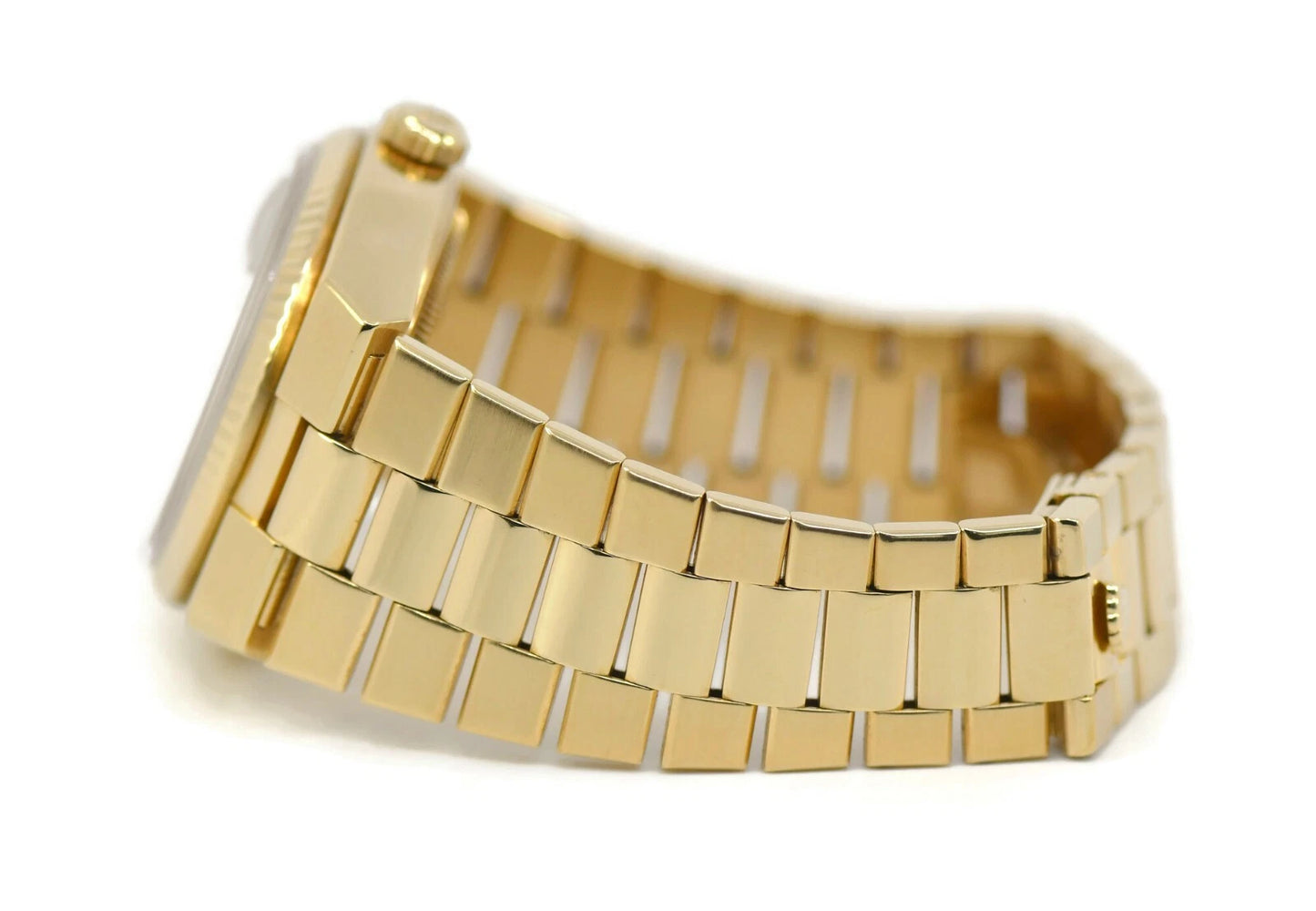 Rolex Day Date Oysterquartz Wood 18K Yellow Gold Watch 19018