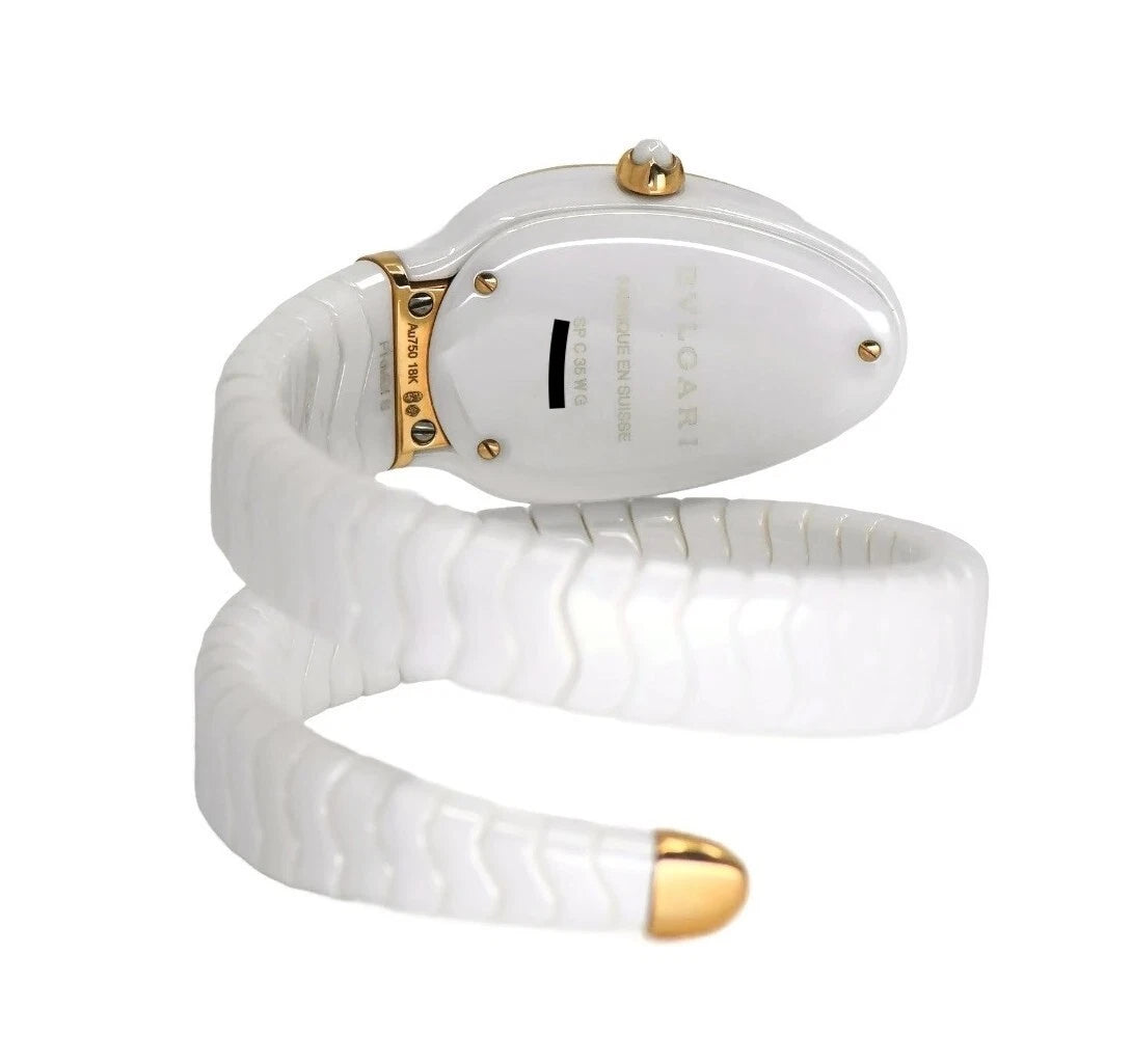 Bulgari Serpenti Spiga Diamond Ceramic Watch 102613