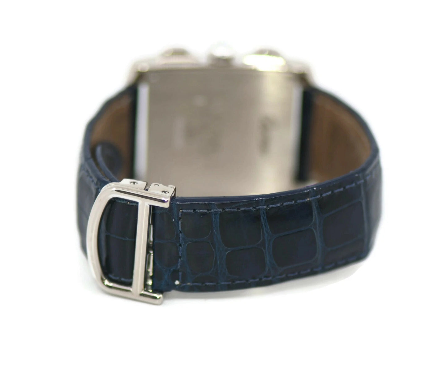 Cartier Tank Chronoflex Diamond 18K White Gold Watch 2367