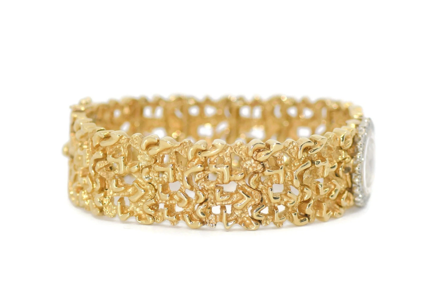 Rolex Cocktail Diamond 14K Yellow Gold Watch