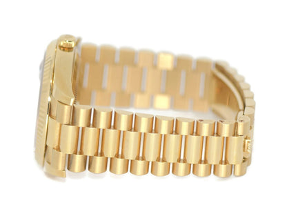 Rolex Day Date Baguette Diamond 18K Yellow Gold Watch 228238