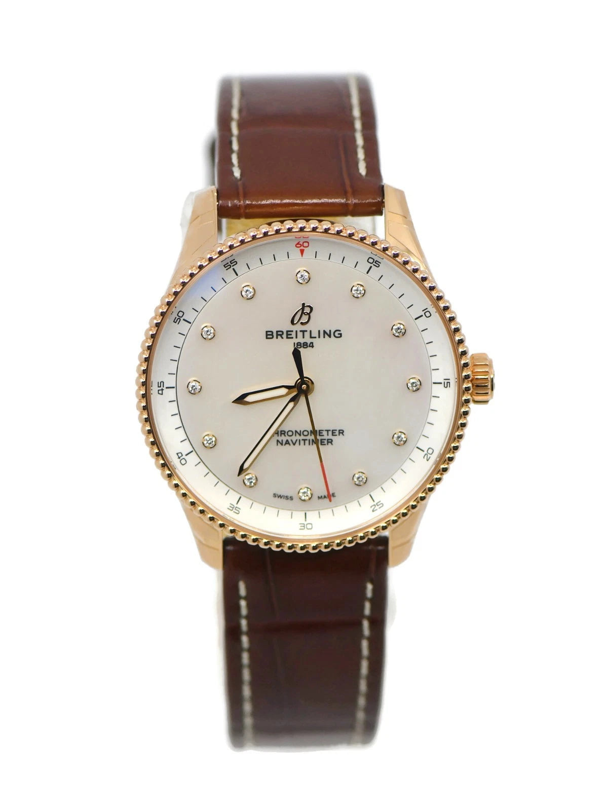 Breitling Navitimer Diamond 18K Rose Gold Watch R77320