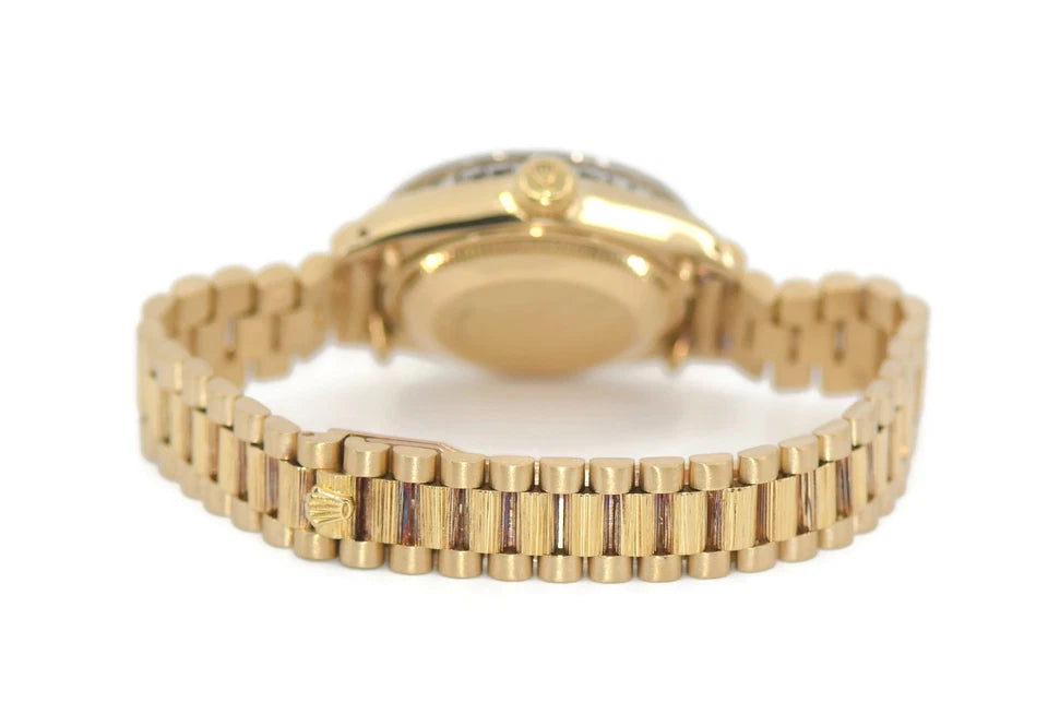 Rolex Datejust Bark Diamond 18K Yellow Gold Watch 6927
