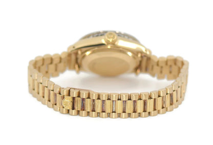 Rolex Datejust Bark Diamond 18K Yellow Gold Watch 6927