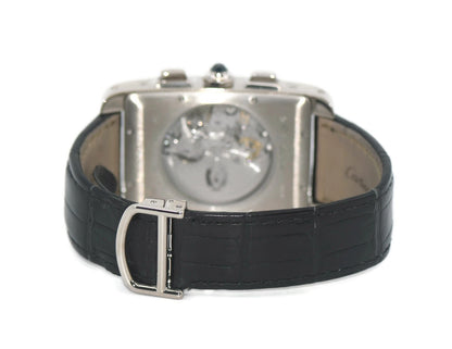 Cartier Tank Americaine XL Chronograph 18K White Gold Watch W2609456