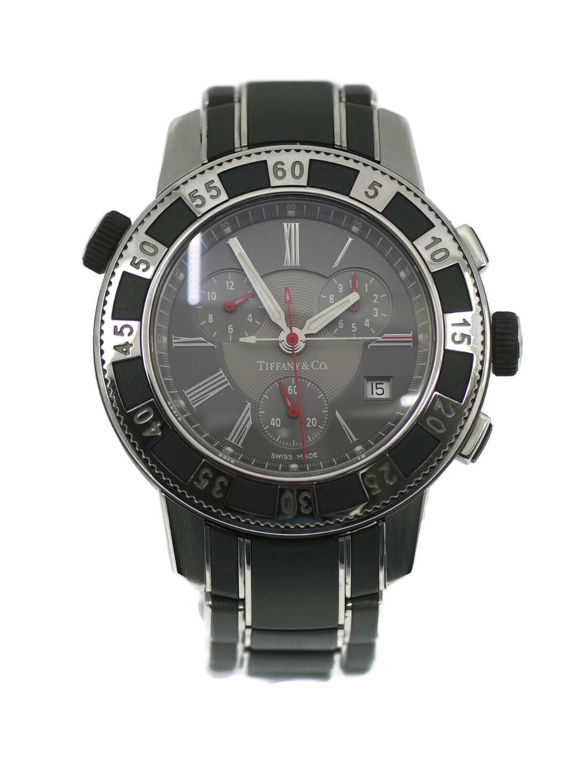Tiffany & Co Chronograph Stainless Steel Watch T-57