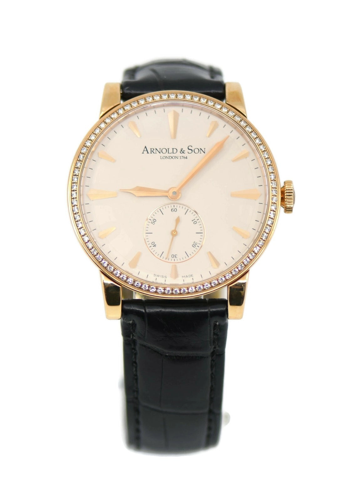 Arnold & Son HMS1 Diamond 18K Rose Gold Watch 1PMMP.W01A.C114A