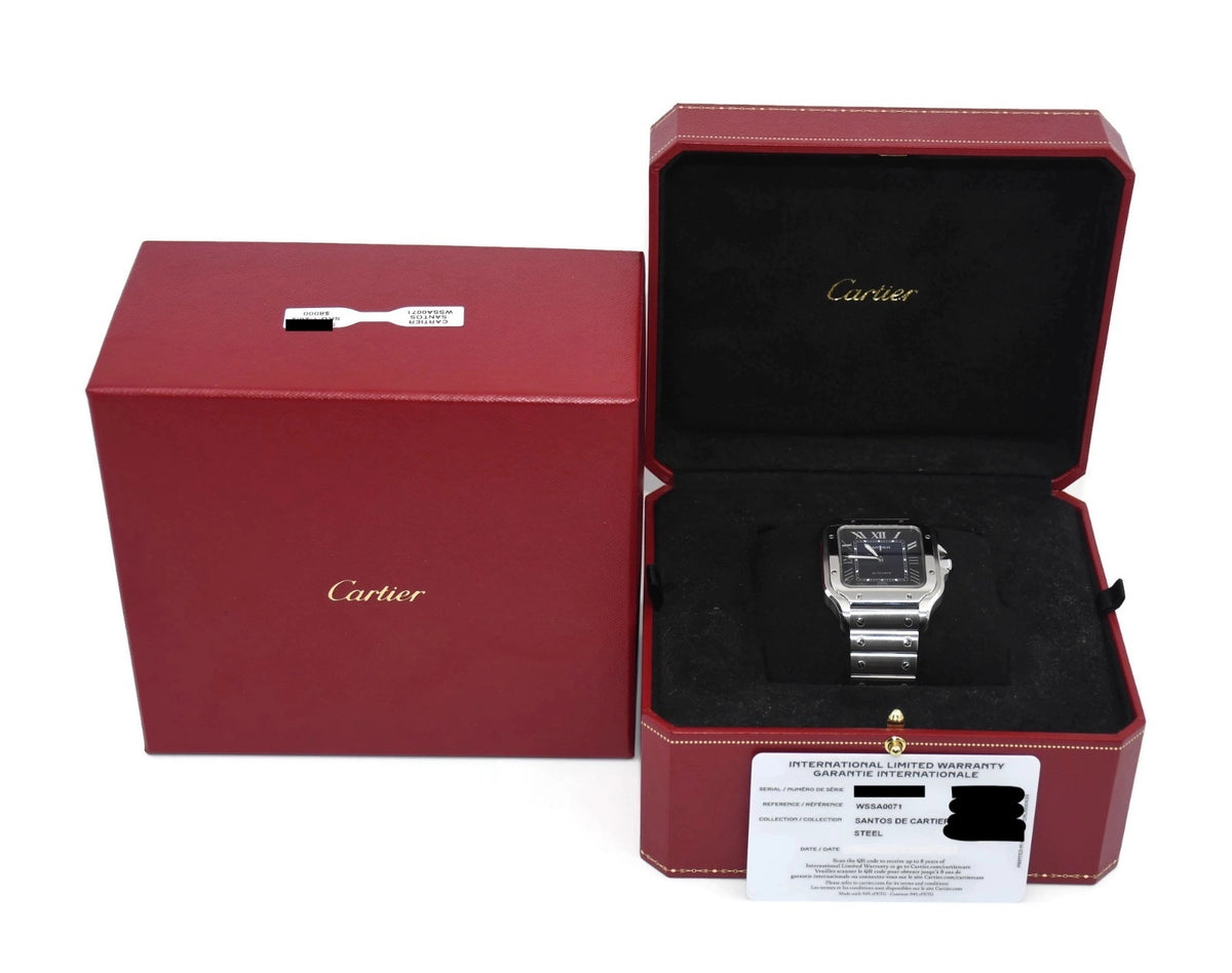 Cartier Santos Large Stainless Steel Watch WSSA0071
