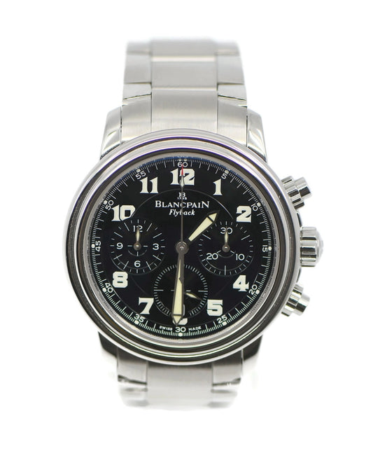 Blancpain Leman Chronograph Flyback Stainless Steel Watch 2185F
