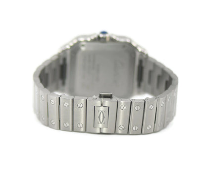 Cartier Santos Diamond Stainless Steel Watch W4SA0006