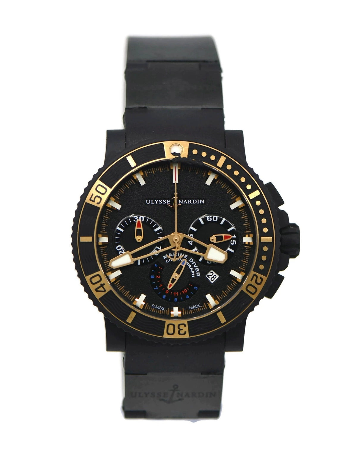 Ulysse Nardin Diver Black Sea Stainless Steel Watch 353-90