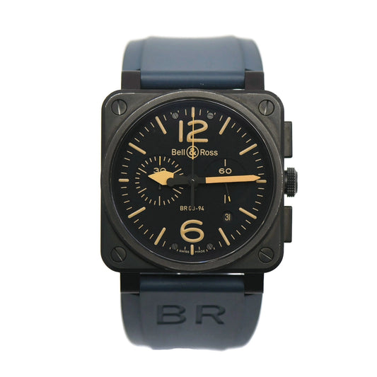 Bell & Ross Aviation Heritage Black Stainless Steel Watch BR0394