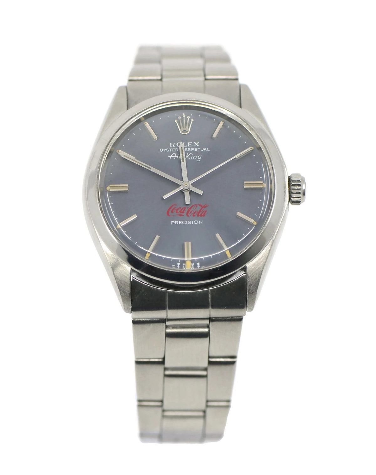Rolex Airking Coca Cola Stainless Steel Watch 5500