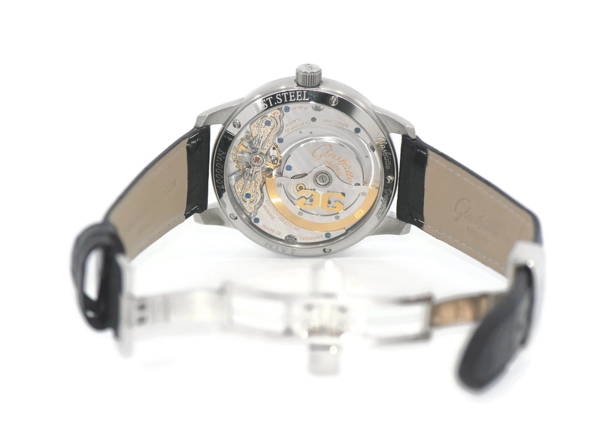 Glashutte Original Panomaticdate Stainless Steel Watch 90-01-02-02-14