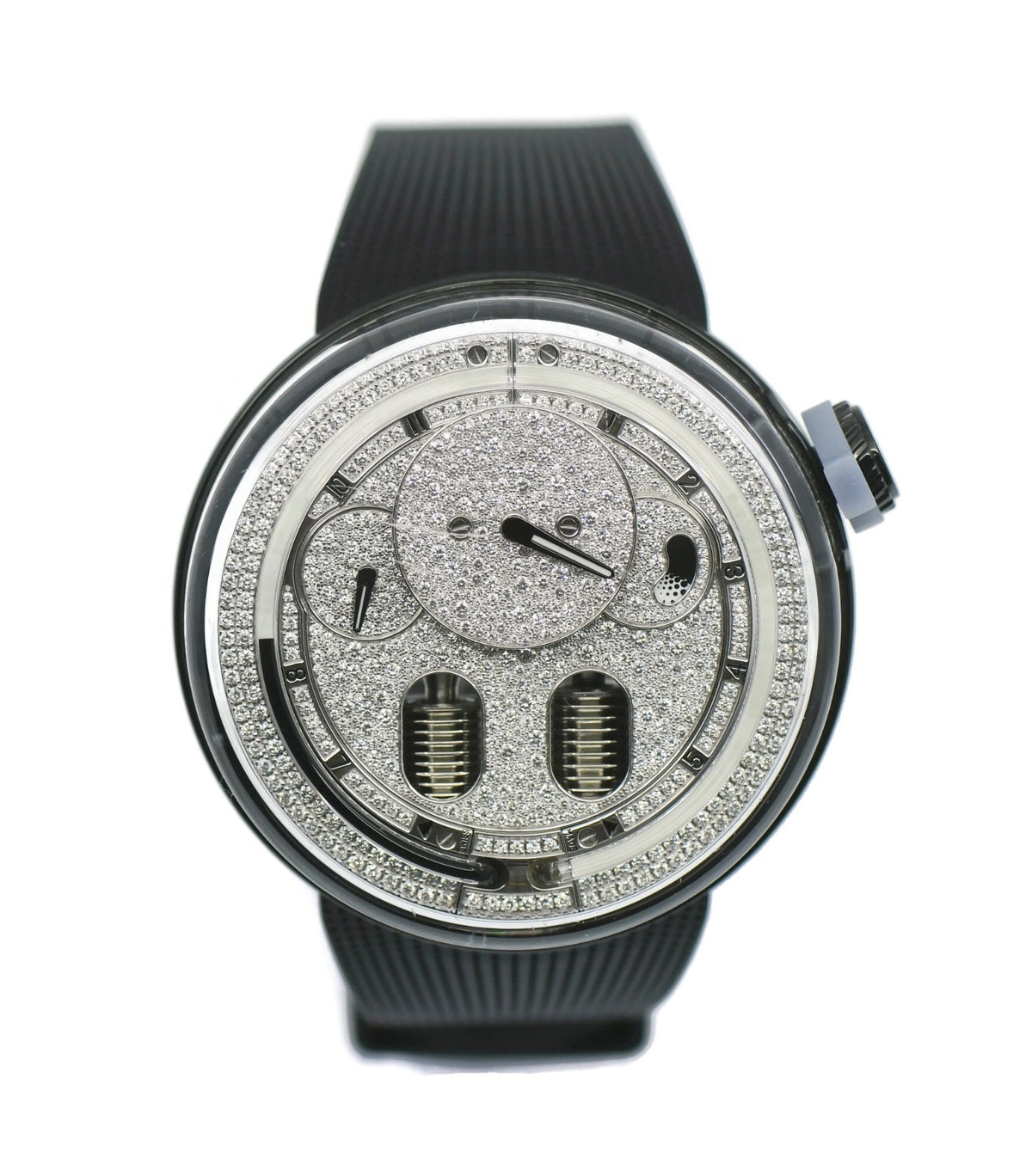 HYT H10 DIamond Black Stainless Steel Watch