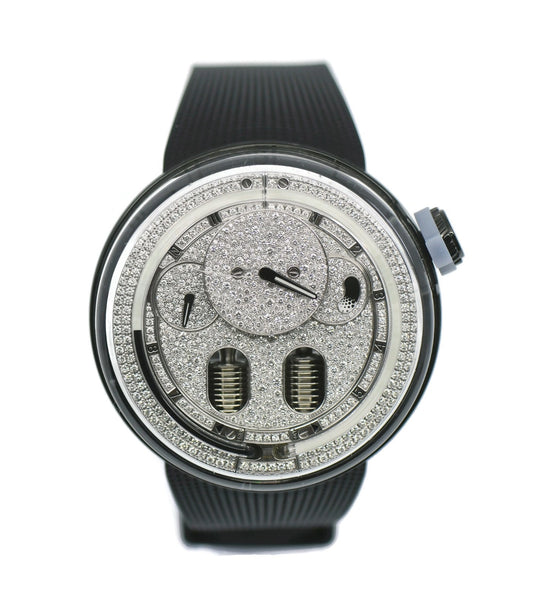 HYT H10 DIamond Black Stainless Steel Watch
