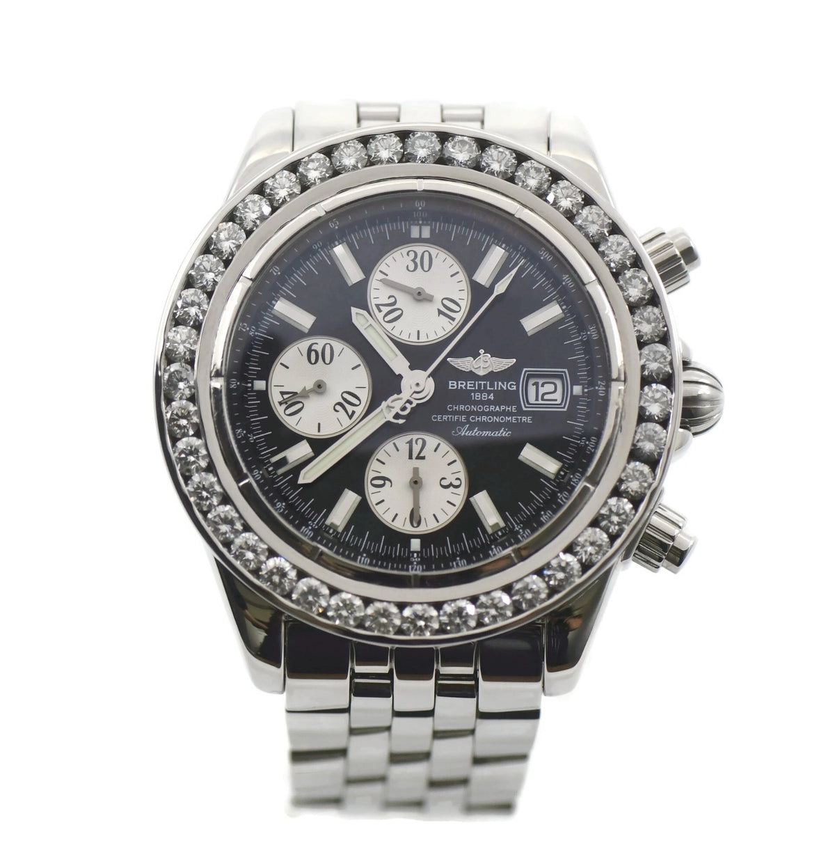 Breitling Chronomat Evolution Diamond Stainless Steel Watch A13356