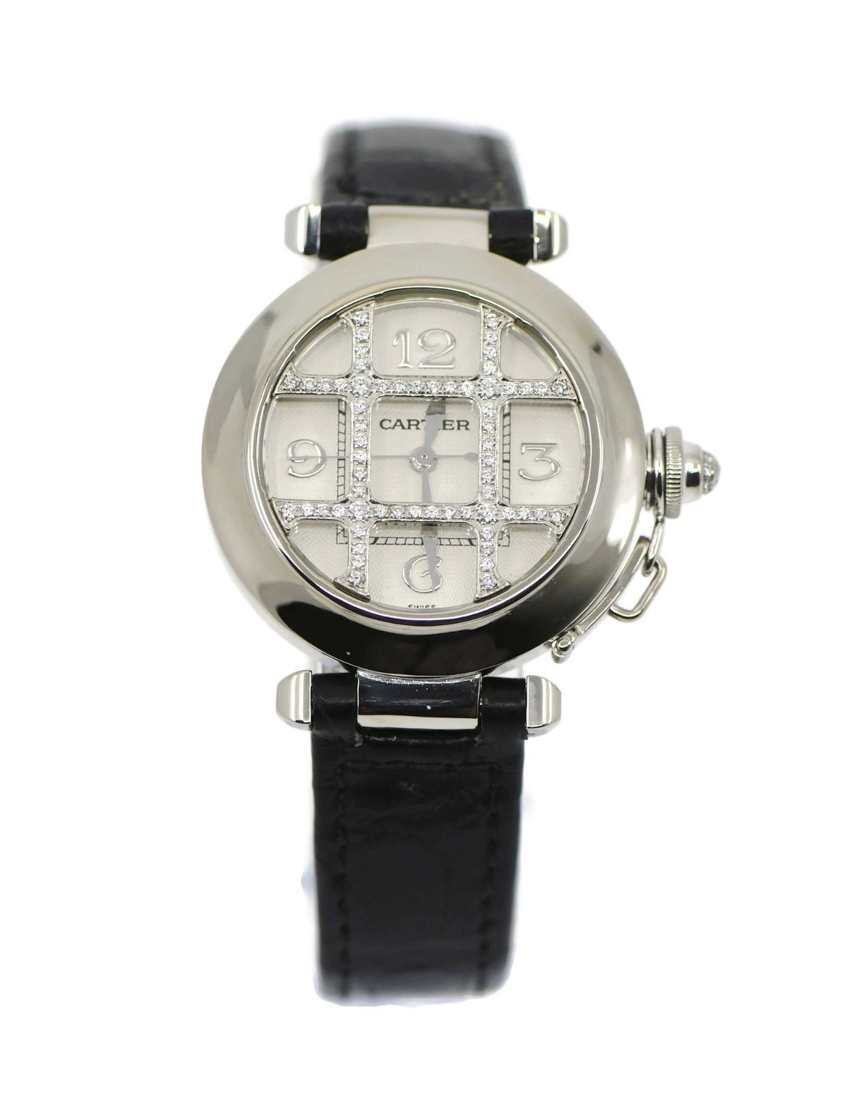 Cartier Pasha Diamond 18K White Gold Watch WJ101456